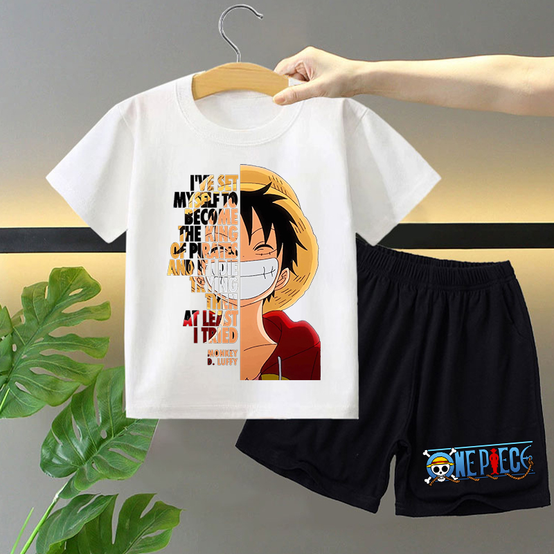 Anime Girl Merchandise - One Piece 2pcs Short Sleeved Shorts