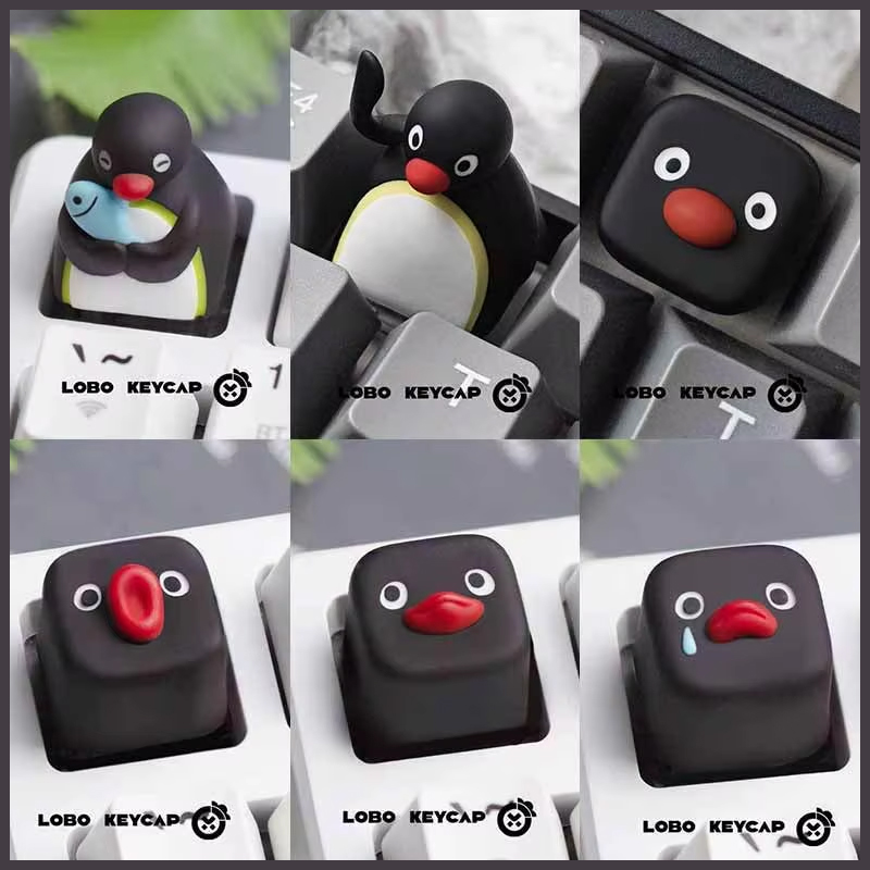 Keycap Artisan Anime - Cute Penguin Image Pingu Series Personalized