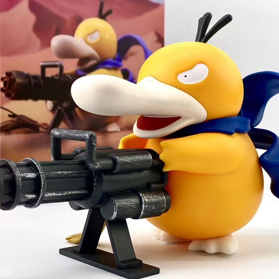 Pokemon Anime Merchandise - Serie Psyduck with Trumpet & Gatling
