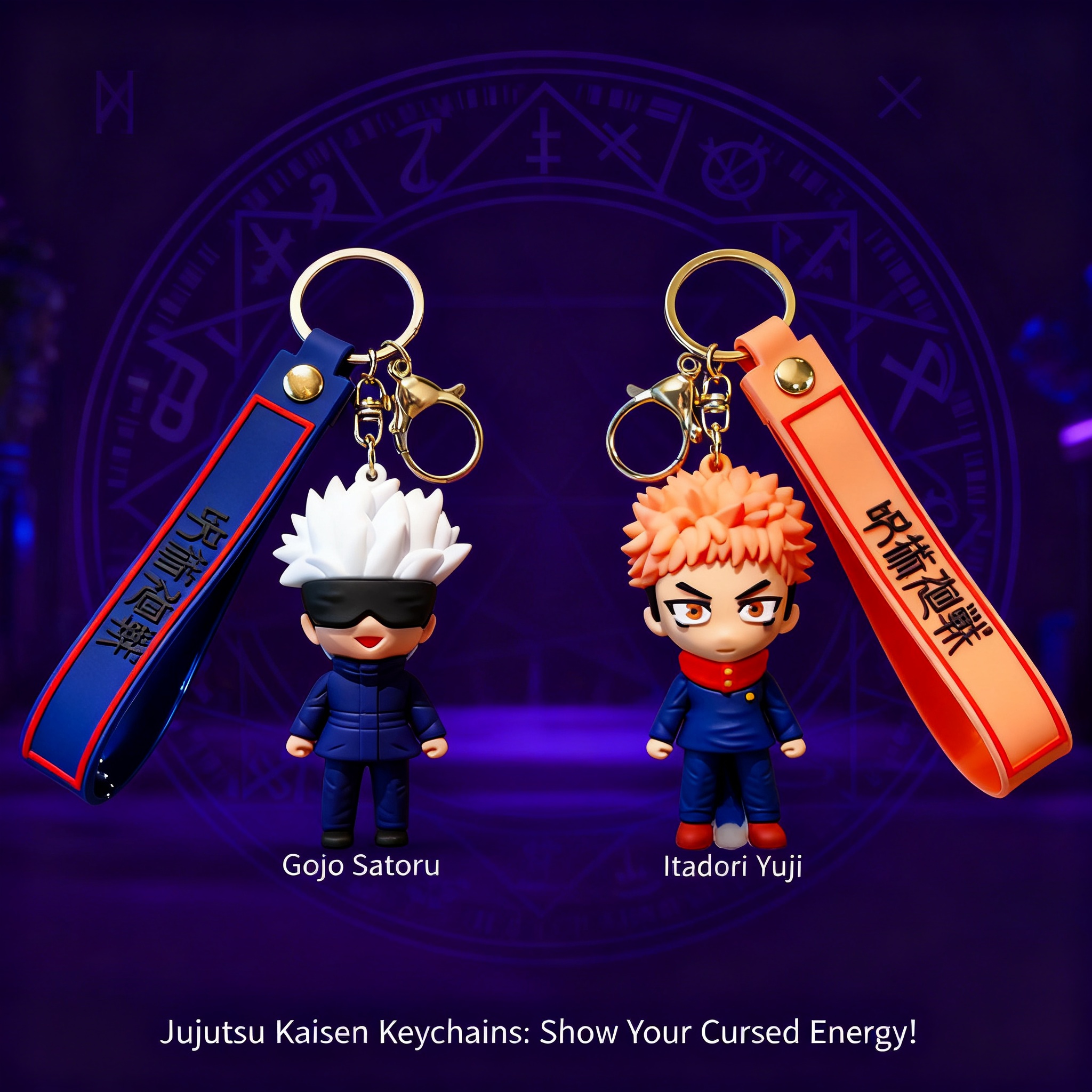 Anime Merchandise Keychains - Jujutsu Kaisen Anime Keychain Pendant Action