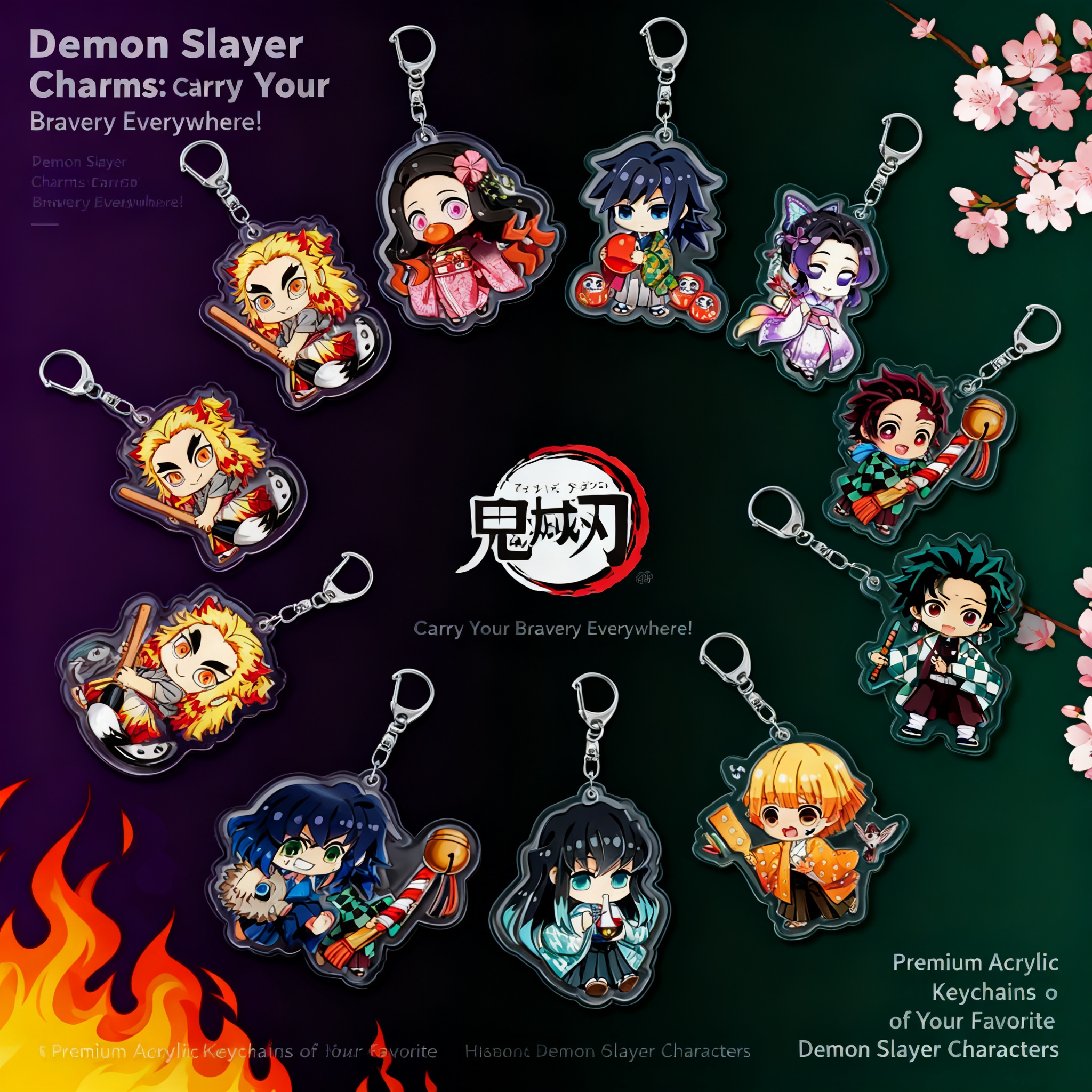 Anime Merchandise Keychains - Demon Slayer Kimetsu no Yaiba Tanjiro