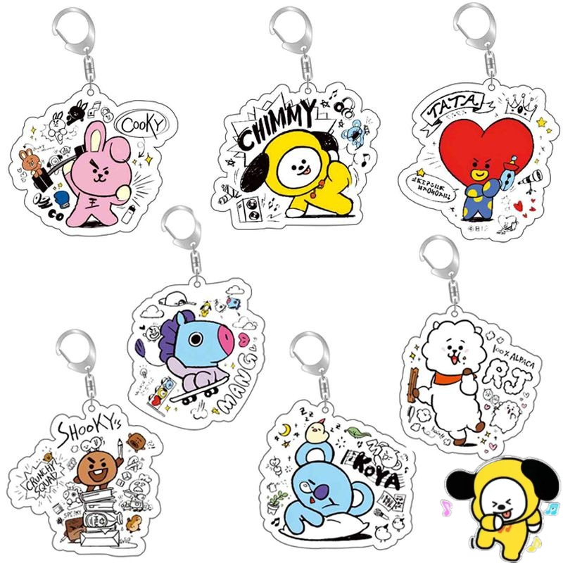 BT21 anime cartoon cute acryli - Anime Girl Merchandise avaliação e preço
