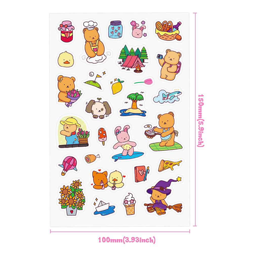 Adorable Bear Coloring Book Se - Sticker Sheet Set avaliação e preço