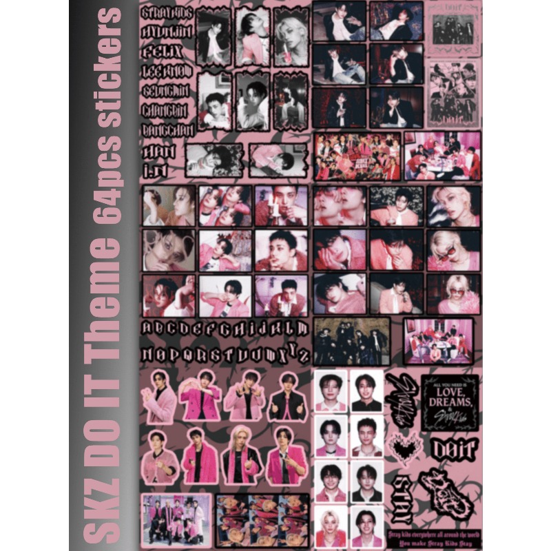 64pcs/65pcs/69pcs StrayKid,SK, - Sticker Sheet Set avaliação e preço