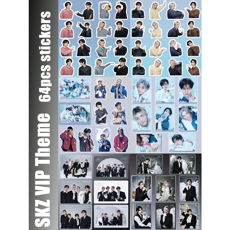 64pcs/65pcs/69pcs StrayKid,SK, - Sticker Sheet Set avaliação e preço