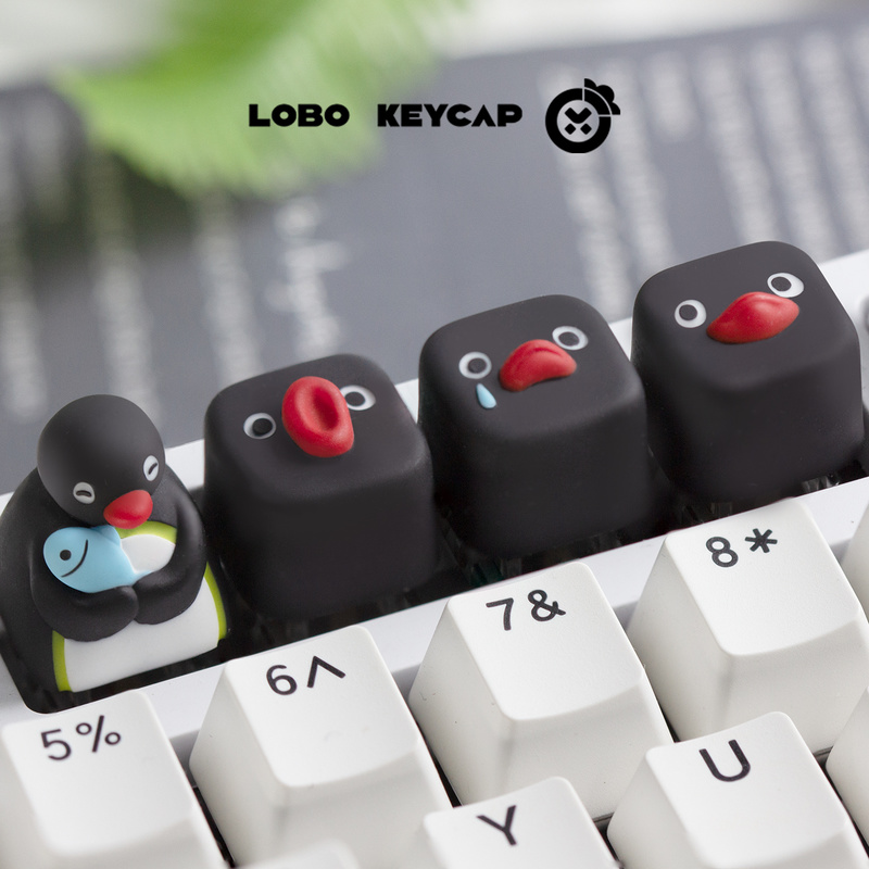 Cute Penguin Image Pingu Serie - Keycap Artisan Anime avaliação e preço