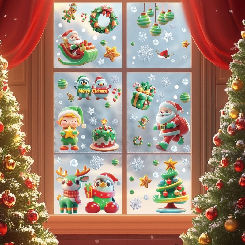 9 Sheets/set of Christmas Tree - Sticker Sheet Set avaliação e preço