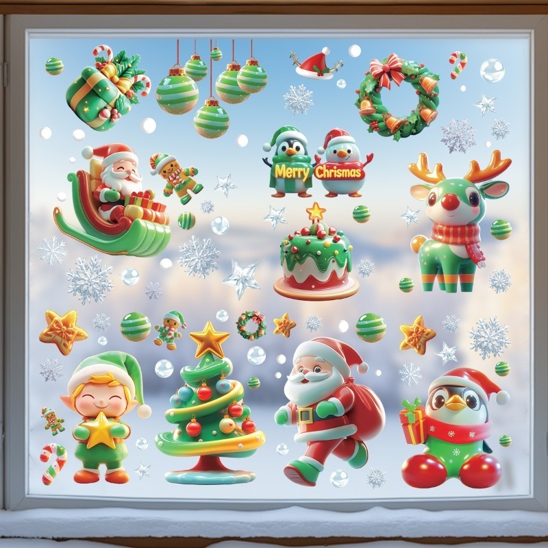 9 Sheets/set of Christmas Tree - Sticker Sheet Set avaliação e preço