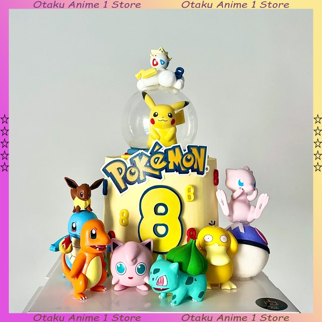 13PCS/SET Pikachu Cake Topper  - Pokemon Anime Merchandise avaliação e preço