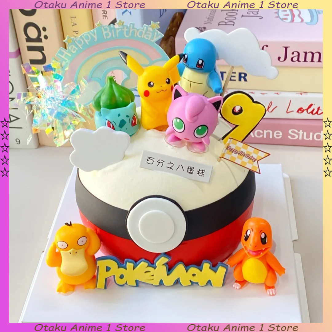 13PCS/SET Pikachu Cake Topper  - Pokemon Anime Merchandise avaliação e preço