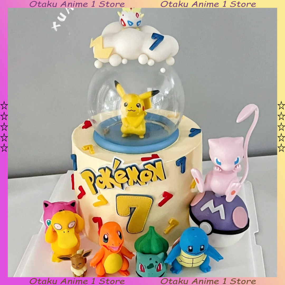 13PCS/SET Pikachu Cake Topper  - Pokemon Anime Merchandise avaliação e preço