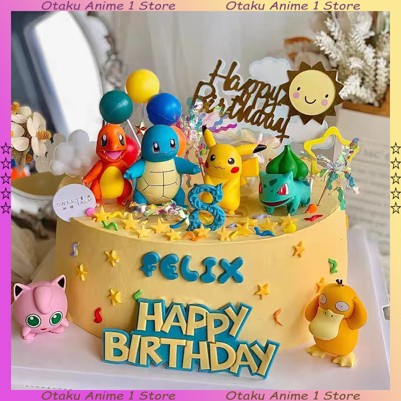 13PCS/SET Pikachu Cake Topper  - Pokemon Anime Merchandise avaliação e preço