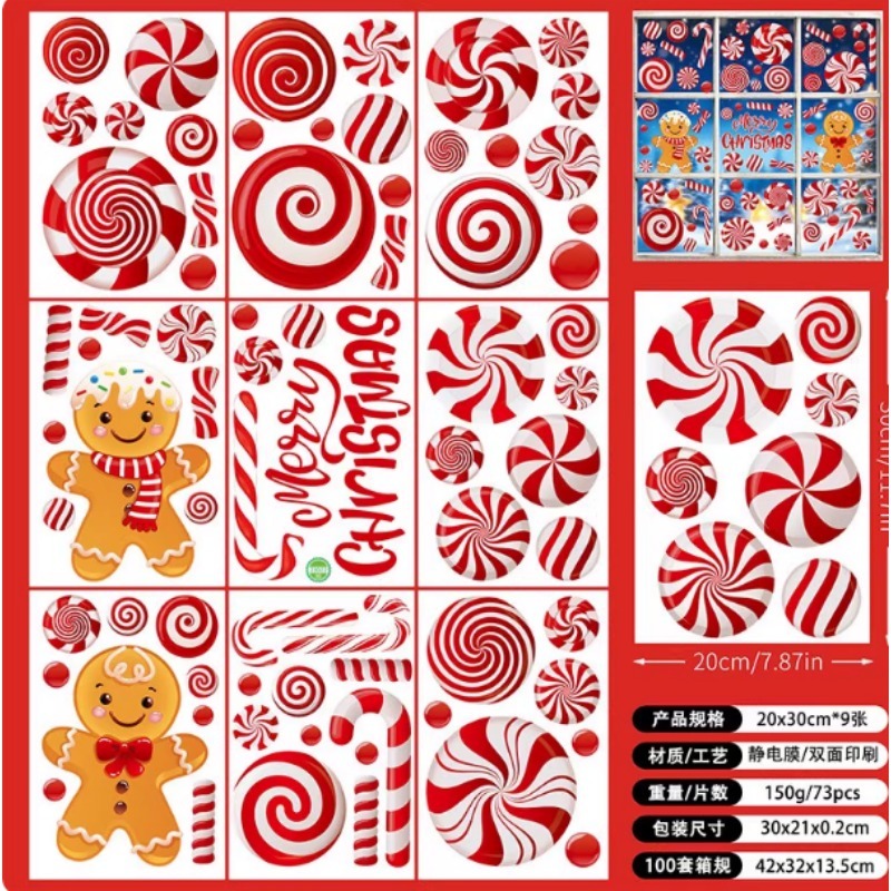 6 Sheets Set with Christmas Ba - Sticker Sheet Set avaliação e preço