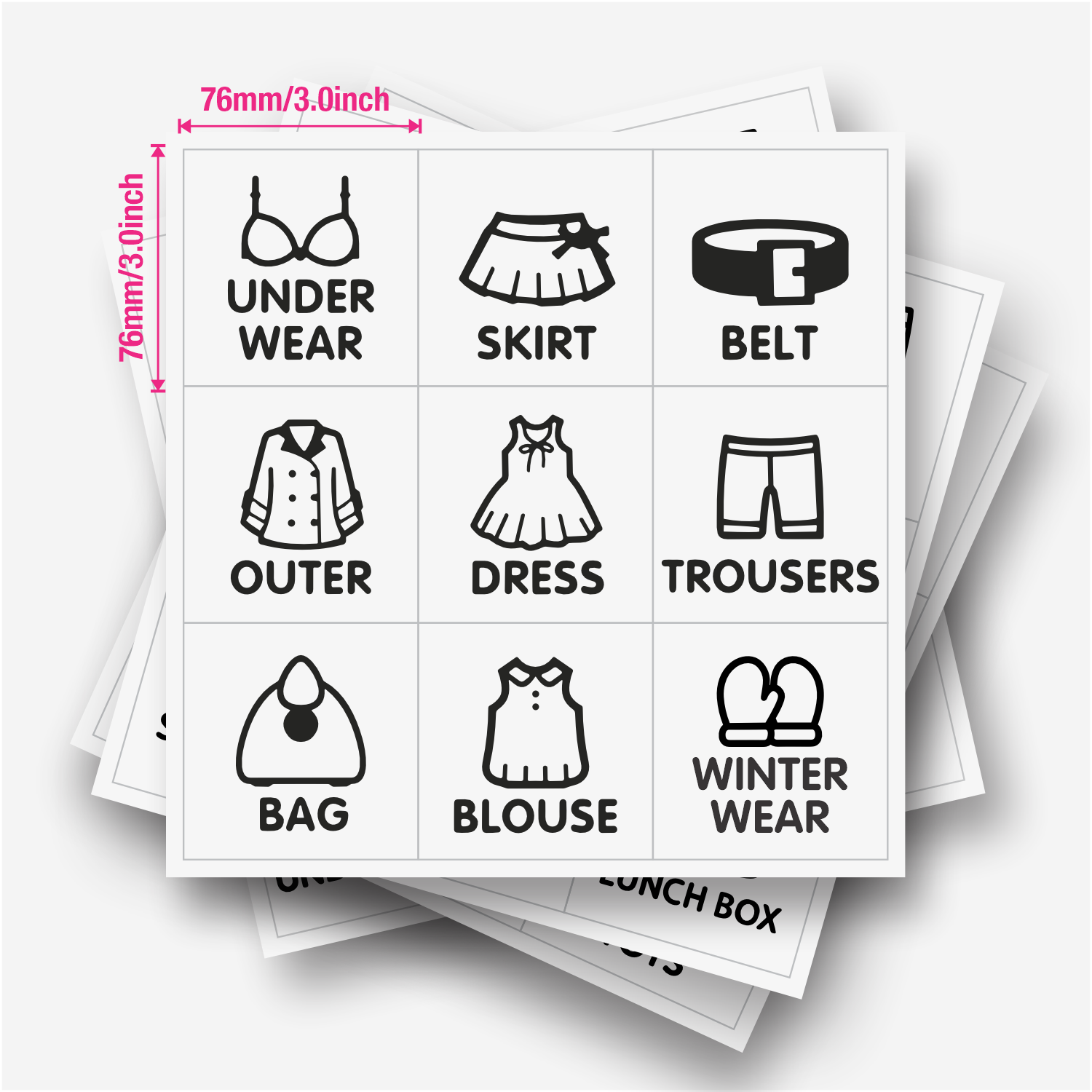 9 pcs/Sheet, Wardrobe Organize - Sticker Sheet Set avaliação e preço