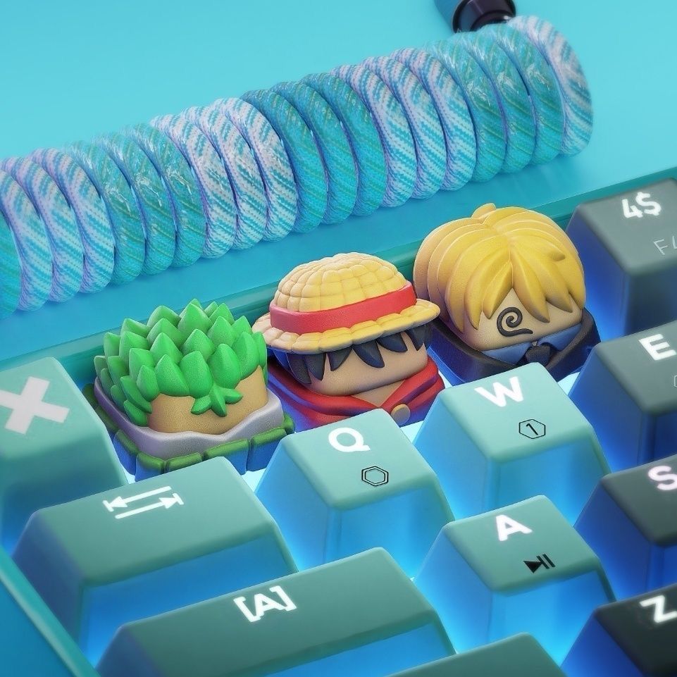 New Kawaii ONE PIECE Luffy Key - Keycap Artisan Anime avaliação e preço