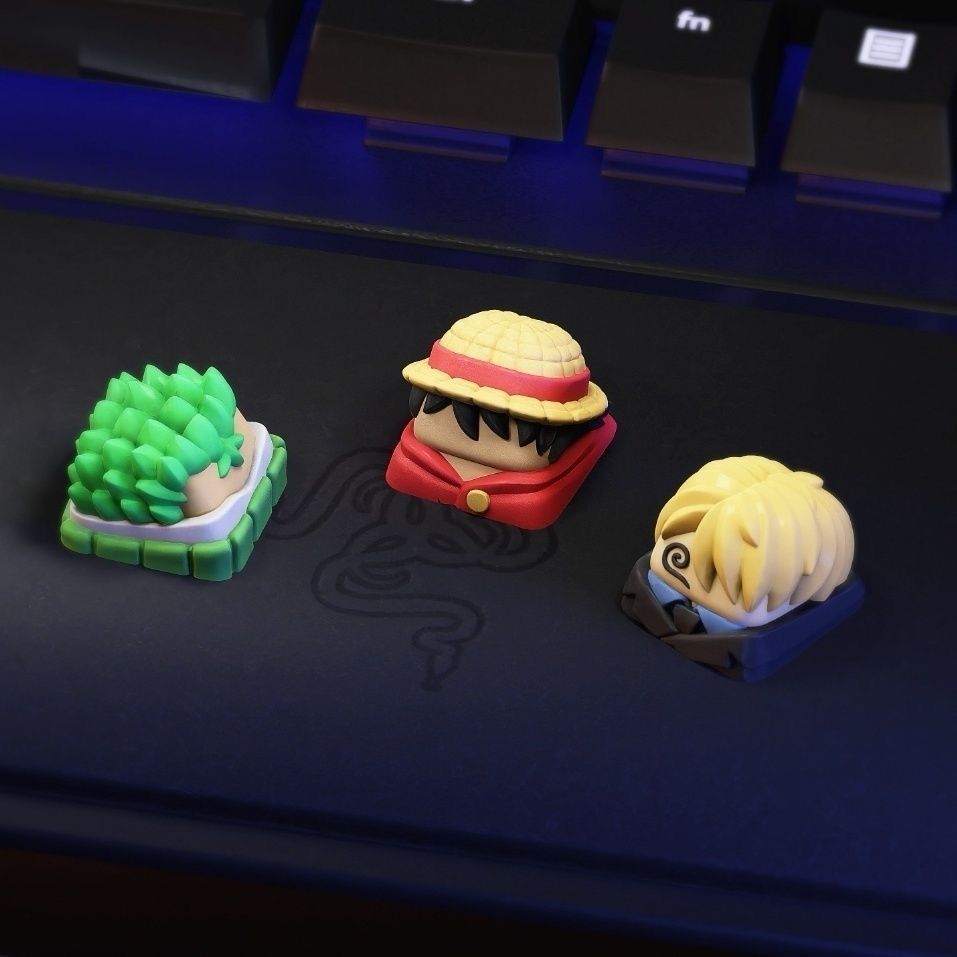 New Kawaii ONE PIECE Luffy Key - Keycap Artisan Anime avaliação e preço