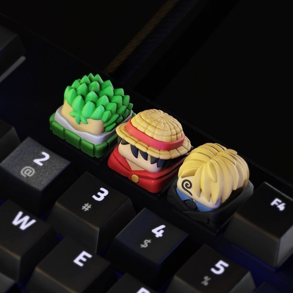 New Kawaii ONE PIECE Luffy Key - Keycap Artisan Anime avaliação e preço