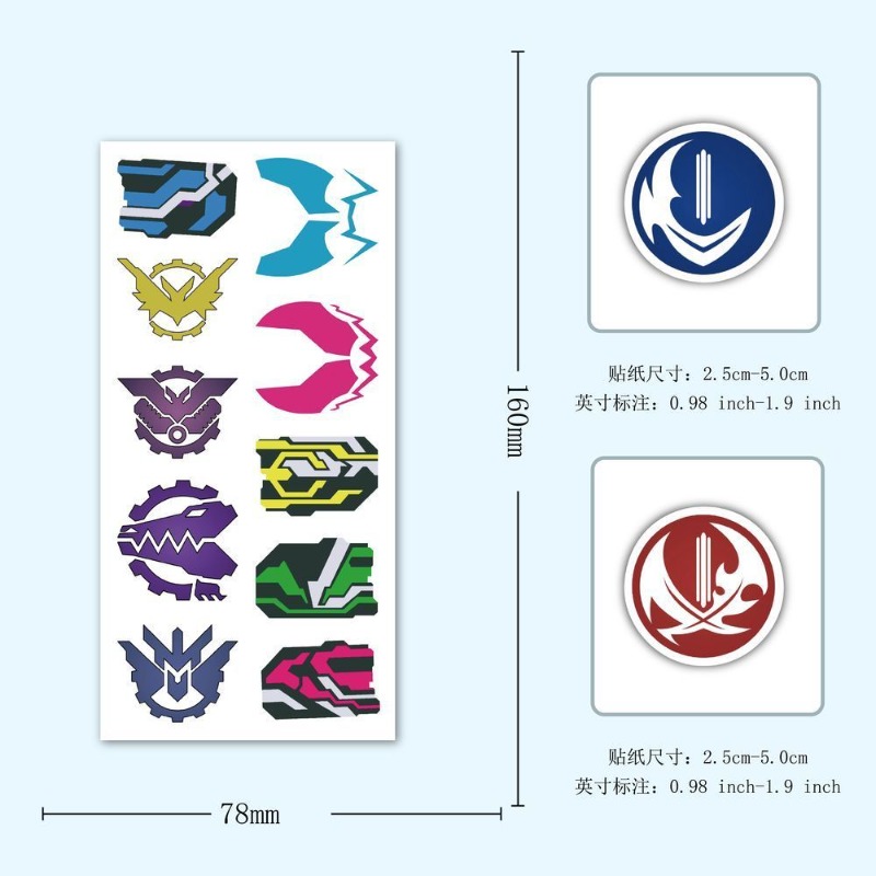 60 Sheets Kamen Rider Logo Sti - Sticker Sheet Set avaliação e preço